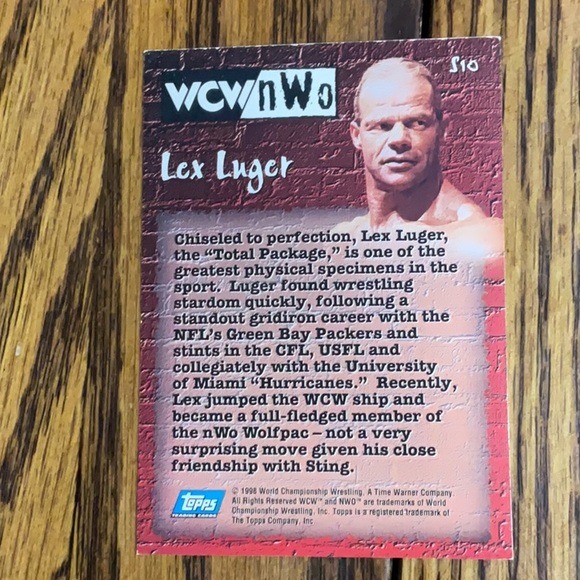 5 WCWnWo wrestling collectors cards: STING, HOGAN, LUGER, GOLDBERG & KEVIN NASH - Picture 5 of 7